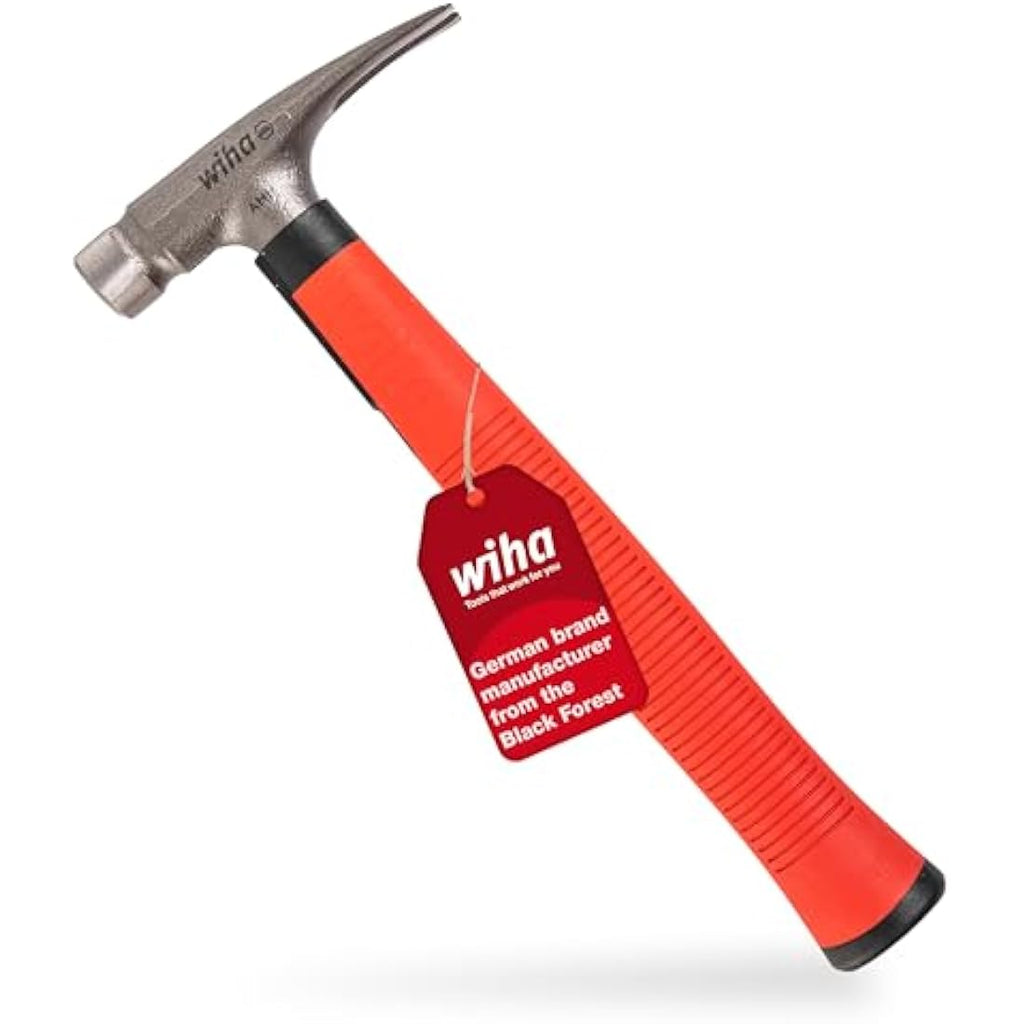 Wiha Electrician's Hammer – 300g Square & Round Head – Red Handle