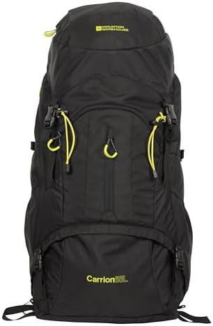 Mountain Warehouse Carrion 65L Rucksack – Hiking Backpack with Rain Cover