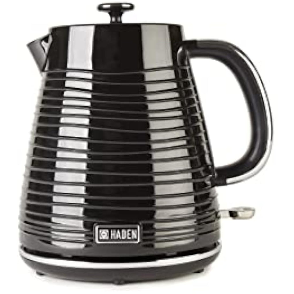 Haden Devon 1.7L Electric Kettle – Black Cordless Swivel Base