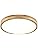 Schindora 36W Wooden LED Ceiling Light | Dimmable Oak Flush Mount 50cm
