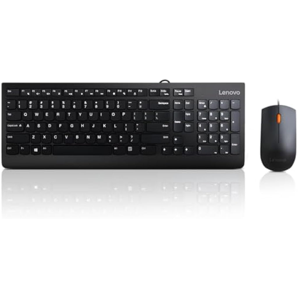 Lenovo 300 Wired Keyboard and Mouse Combo | Ergonomic & Waterproof