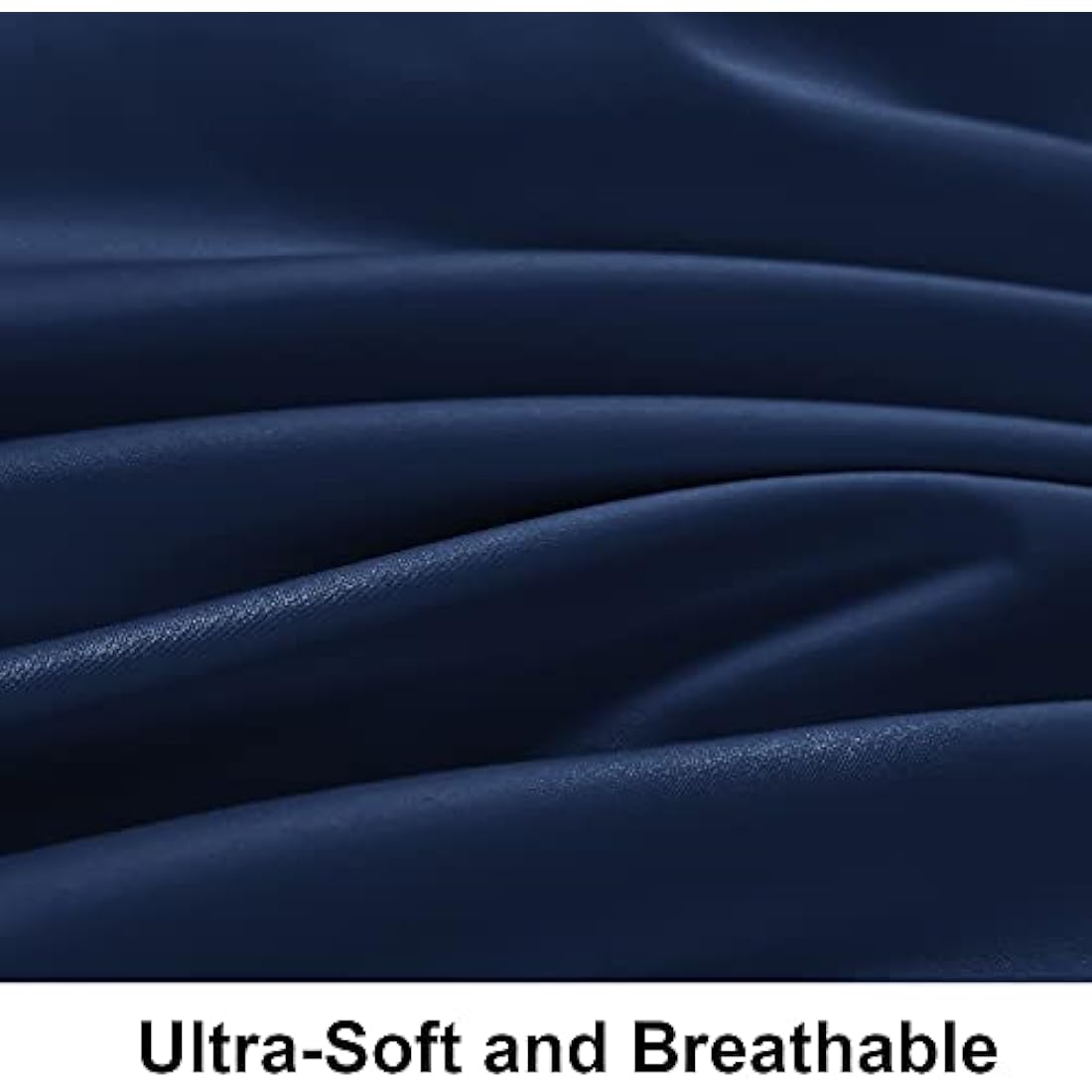 NTBAY Egyptian Cotton Super King Fitted Sheet - 500 Thread Count, Navy