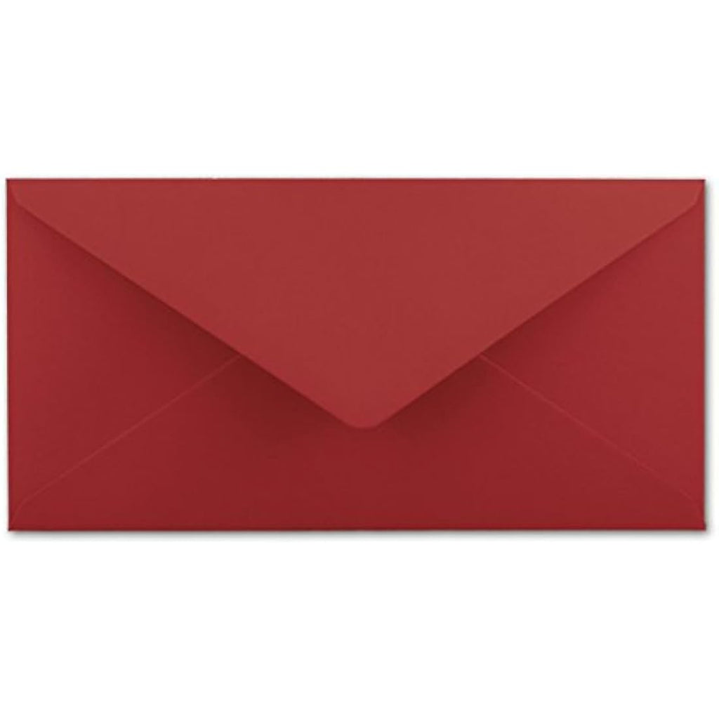 Gustav Neuser Dark Red DL Envelopes - 150 Pack Gummed 110x220mm