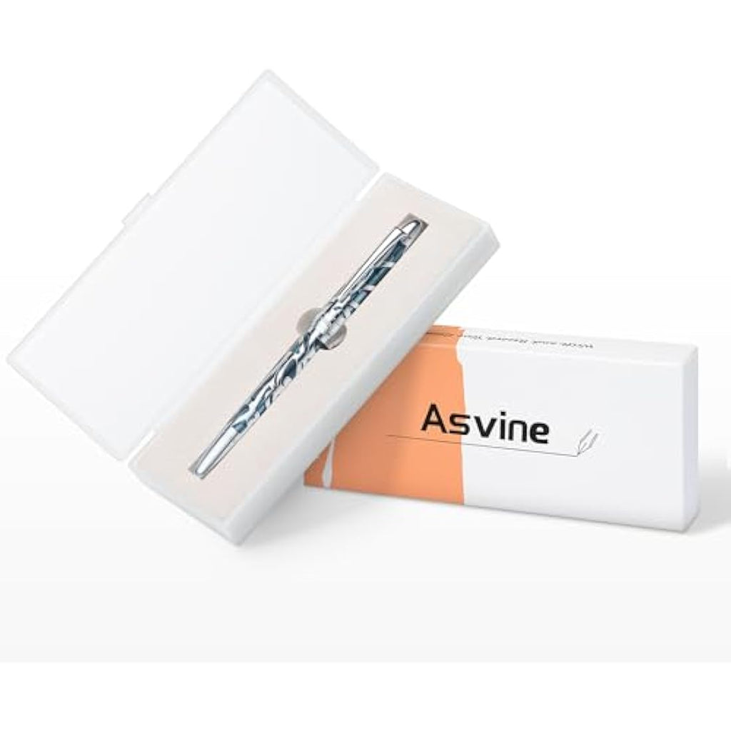 Asvine P80 Piston Fountain Pen | Spider Skeleton Acrylic EF Nib Set