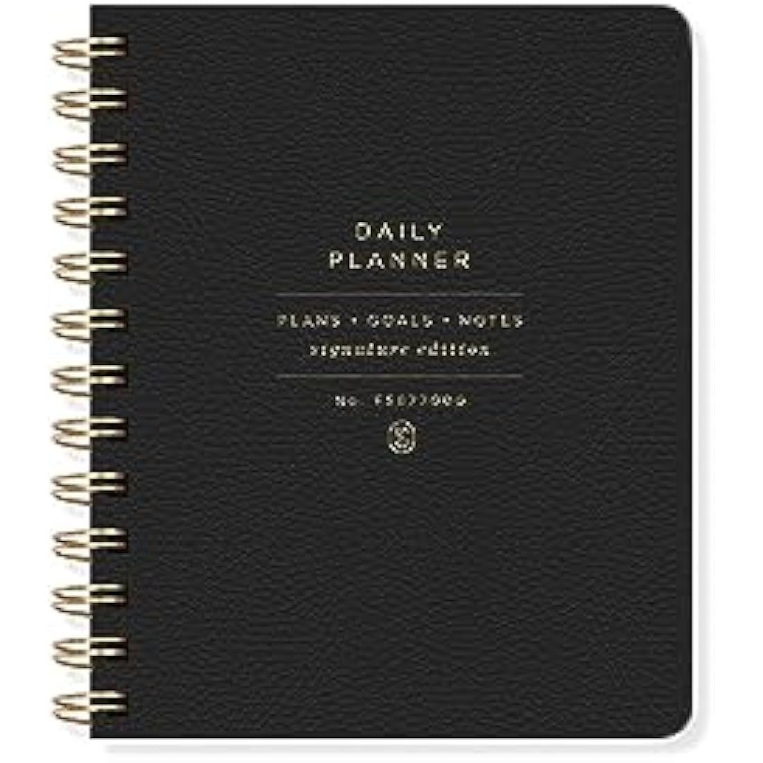 Fringe Studio Non-Dated Daily Planner | Vegan Leather Spiral Notebook