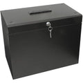 Cathedral A4 Steel File Box with 5 Suspension Files & Lock – Black