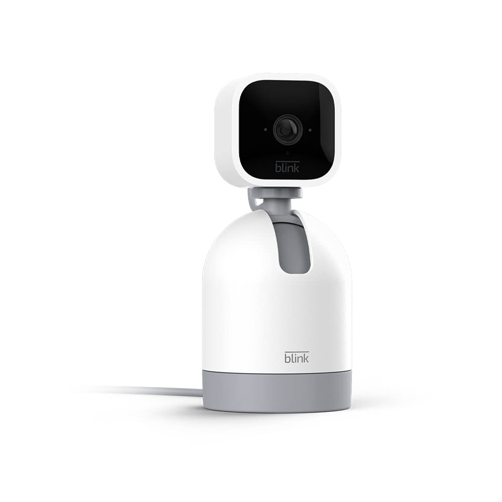 Blink Mini Pan-Tilt Camera – HD Indoor Plug-in Pet Security Camera (White)