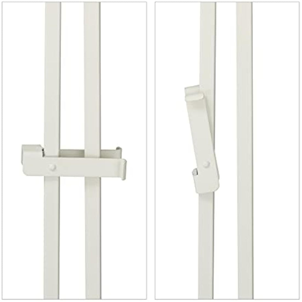 Relaxdays Ornate Steel Garden Gate – Vintage White Fence, 185 x 98.5 cm