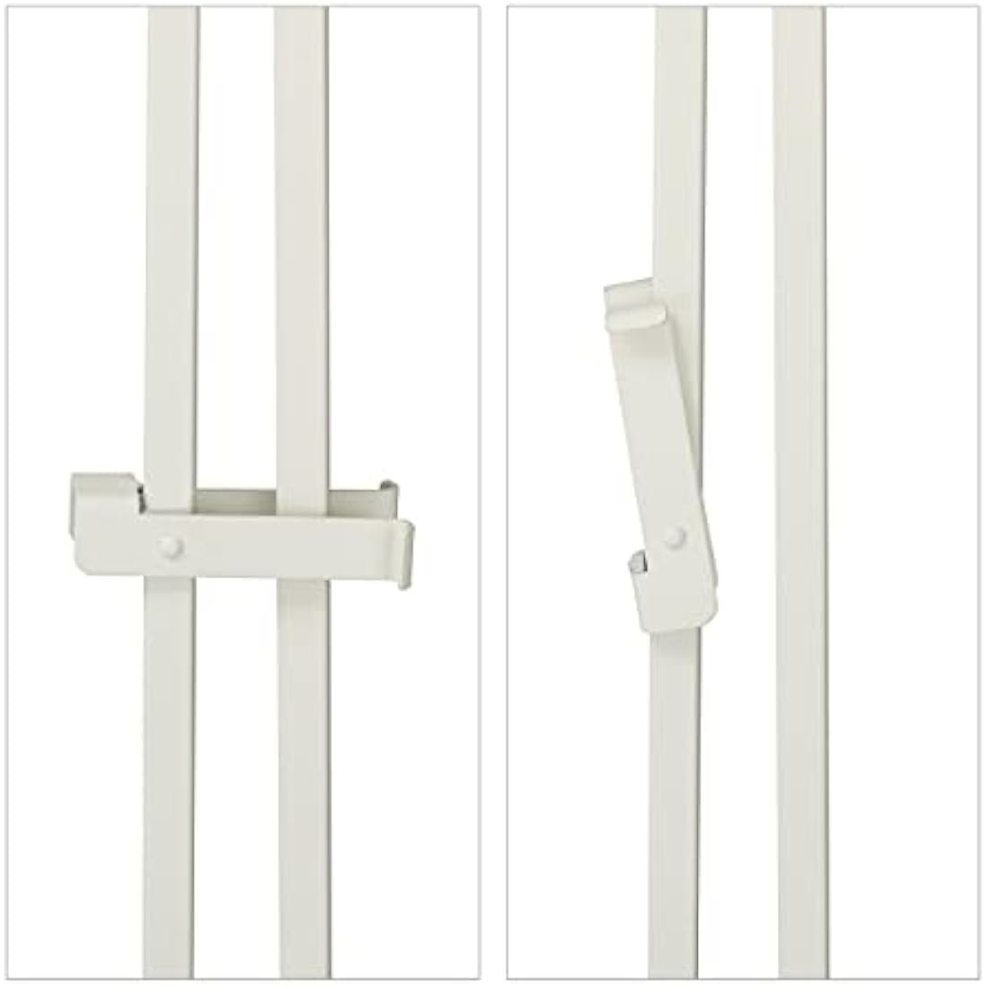 Relaxdays Ornate Steel Garden Gate – Vintage White Fence, 185 x 98.5 cm