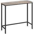 HOOBRO Slim Console Table - Industrial Metal Entryway Sofa Table, Greige