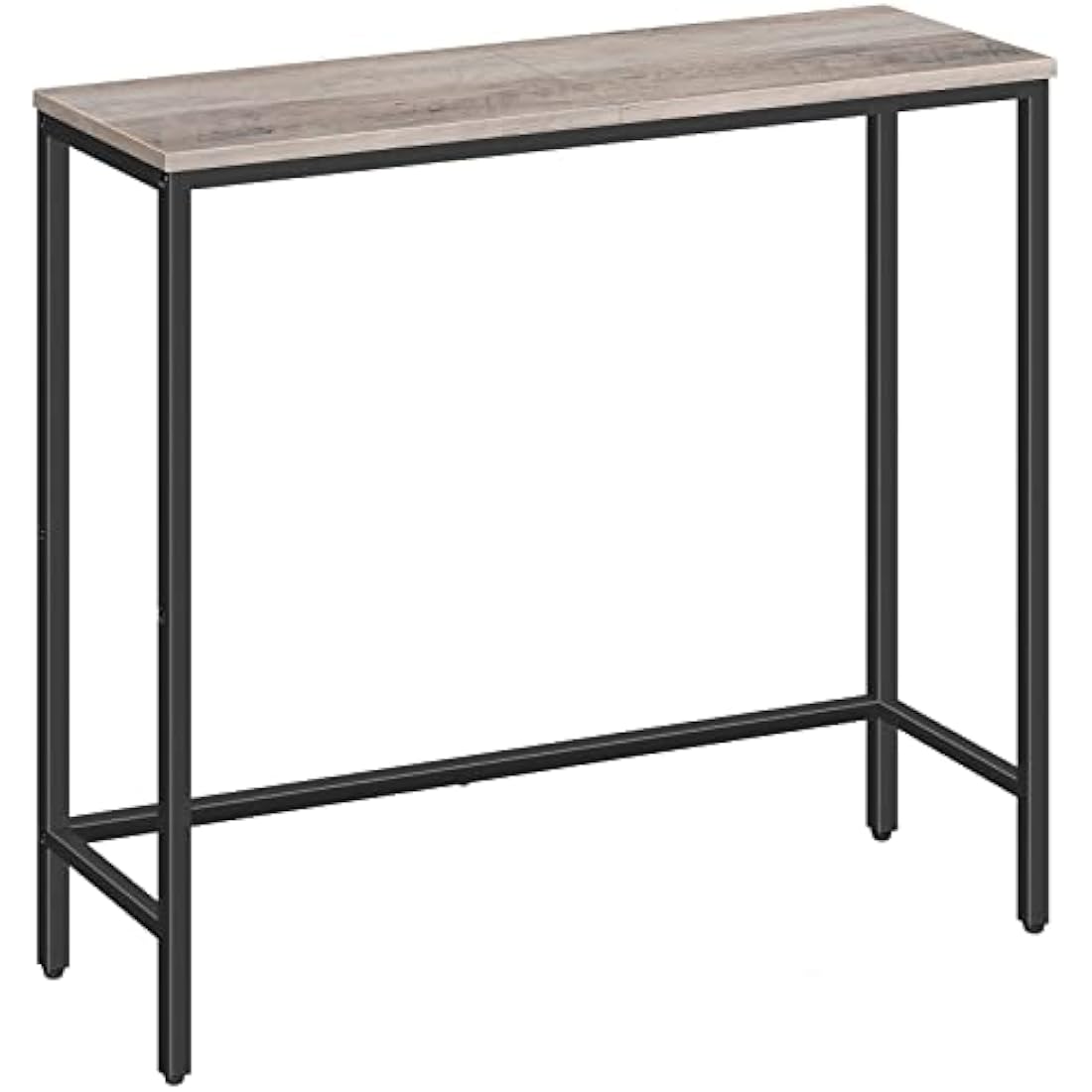 HOOBRO Slim Console Table - Industrial Metal Entryway Sofa Table, Greige