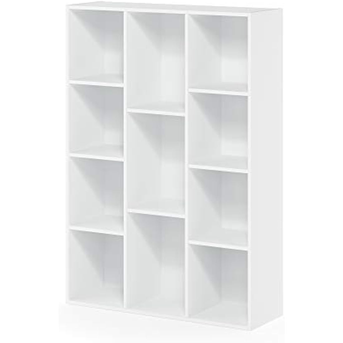 Furinno Luder 11-Cube Reversible Open Shelf Bookcase - White Wood