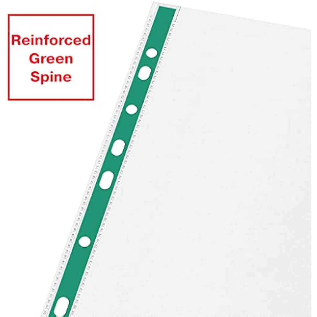 Esselte A4 Punched Pockets – 34 Micron Embossed Poly Pockets (Pack of 200)
