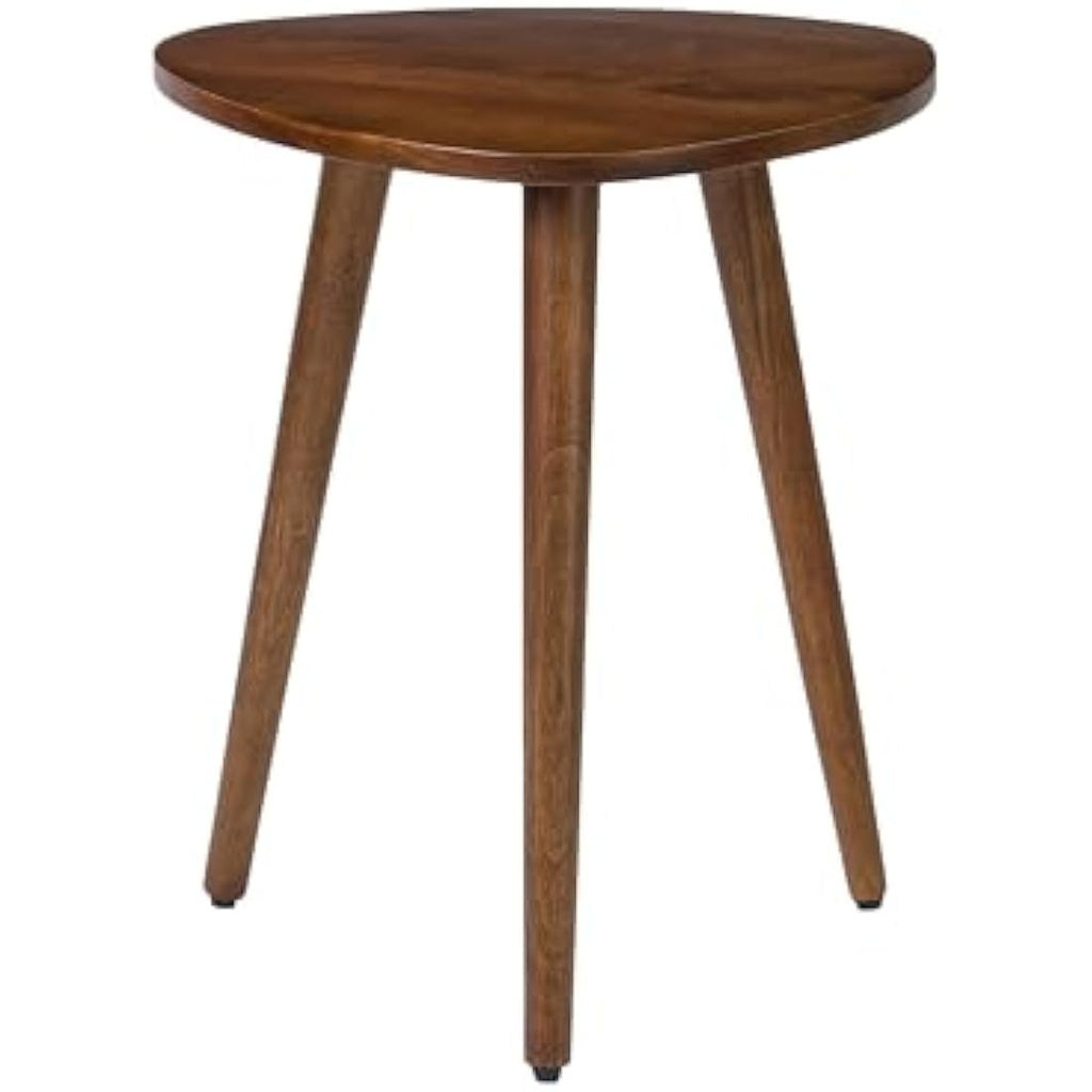 MH London Bond Triangle End Table – Mid-Century Solid Walnut Side Table