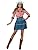 Smiffys Rodeo Doll Cowgirl Costume | Blue Skirt, Shirt & Hat Set
