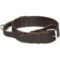 Dingo Brown Leather Dog Collar with Handle for Shepherd Breeds