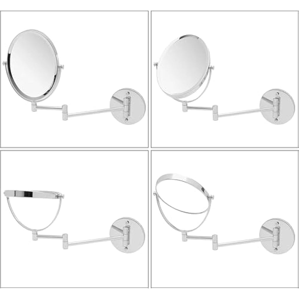 Mirrorvana Oval Wall Mount Bathroom Mirror – 5X Magnification Chrome