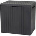 Keter City 113L Outdoor Garden Storage Box – Grey Wood Effect Resin