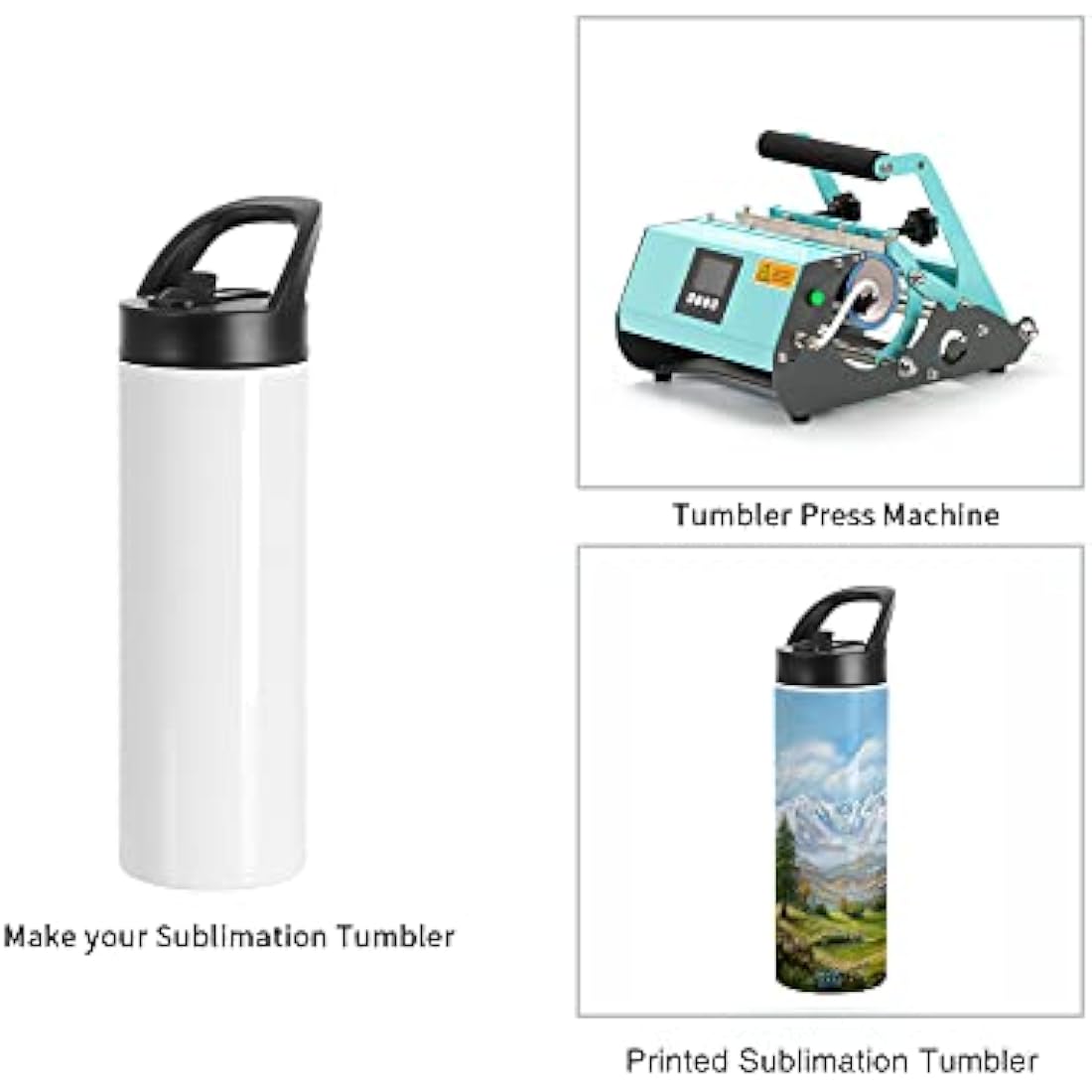 PYD Life 20 oz Sublimation Tumbler Blanks | Straight Stainless Steel 4 Pack