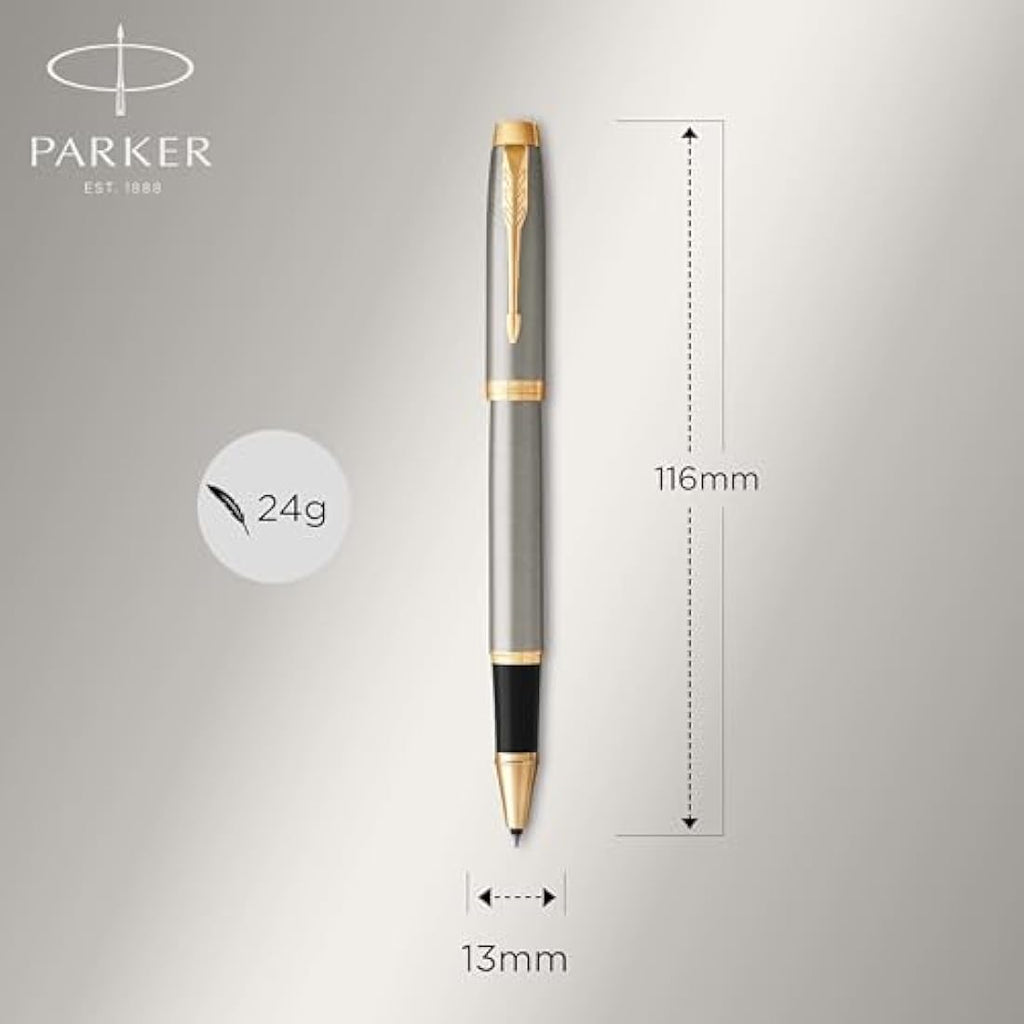Parker IM Rollerball Pen – Brushed Metal Fine Point Executive Gift