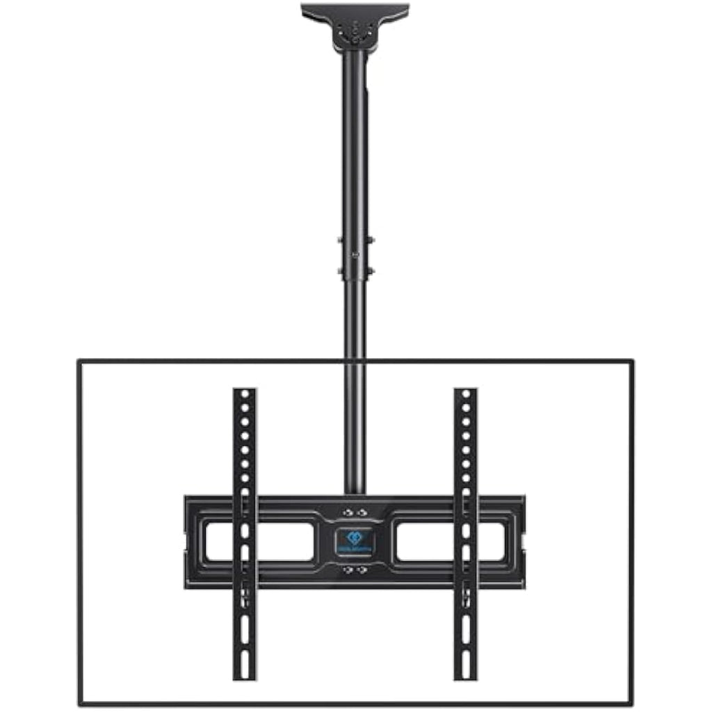 Perlesmith Ceiling TV Mount – Adjustable Swivel Bracket for 26-65 Inch TVs