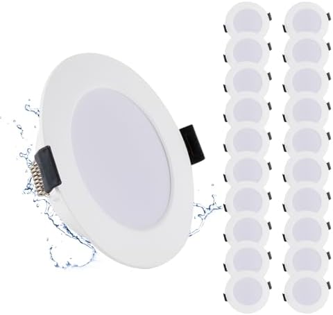 Grebbeam 20x 5W IP44 LED Recessed Ceiling Lights - 6000K Cold White