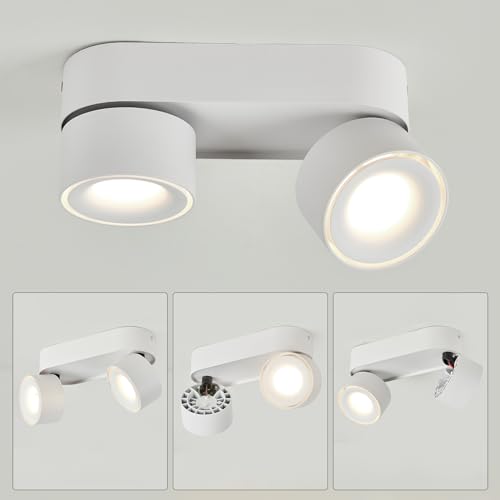 Budbuddy 12W LED Adjustable Ceiling Spotlights | White Aluminum 4000K