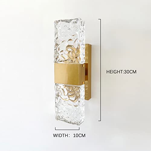 KRIPINC Crystal LED Wall Light – Gold Water Ripple Luxury Sconce