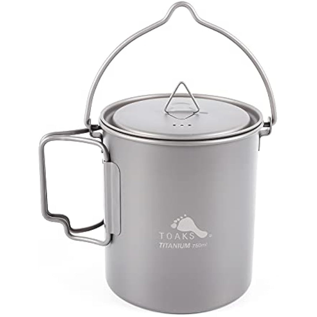 TOAKS Titanium 750ml Pot | Ultralight Camping Mug with Bail Handle