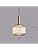 Jolof Store Modern Amber Glass Pendant Light – Gold Copper Hanging Lamp