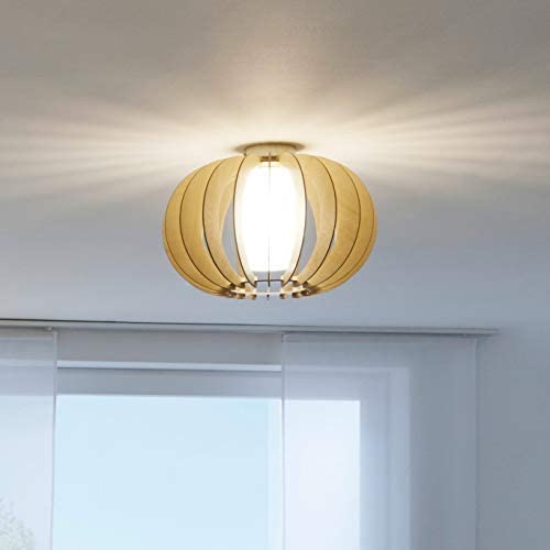 Eglo Stellato 1 Satin Nickel Wall & Ceiling Lamp - Modern E27 Light