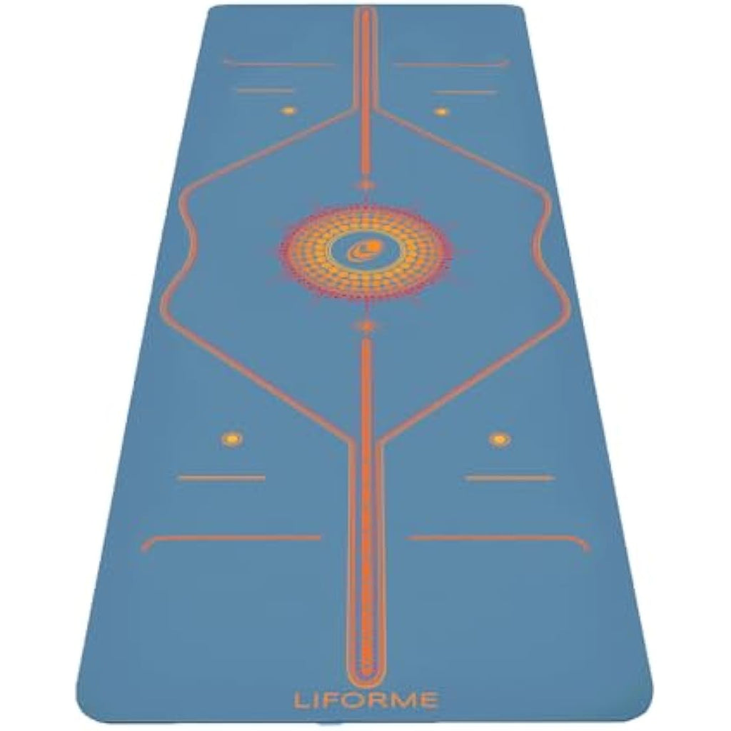 Liforme Radiant Sun Yoga Mat – Non-Slip Eco-Friendly Mat with Bag