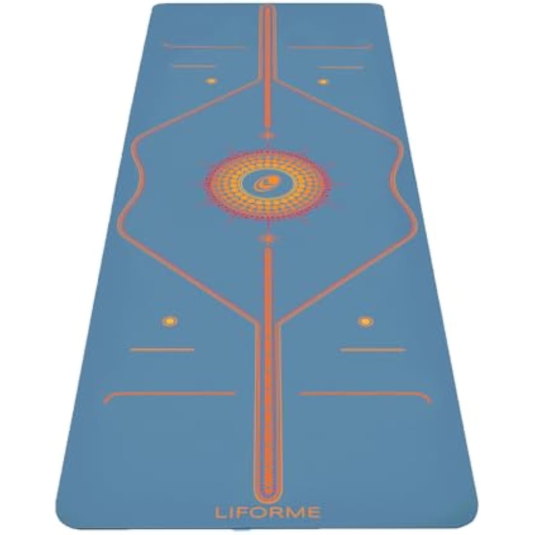 Liforme Radiant Sun Yoga Mat – Non-Slip Eco-Friendly Mat with Bag