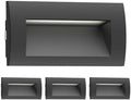 ledscom.de ZIBAL LED Recessed Wall Light – IP65 Outdoor Downlight, Black