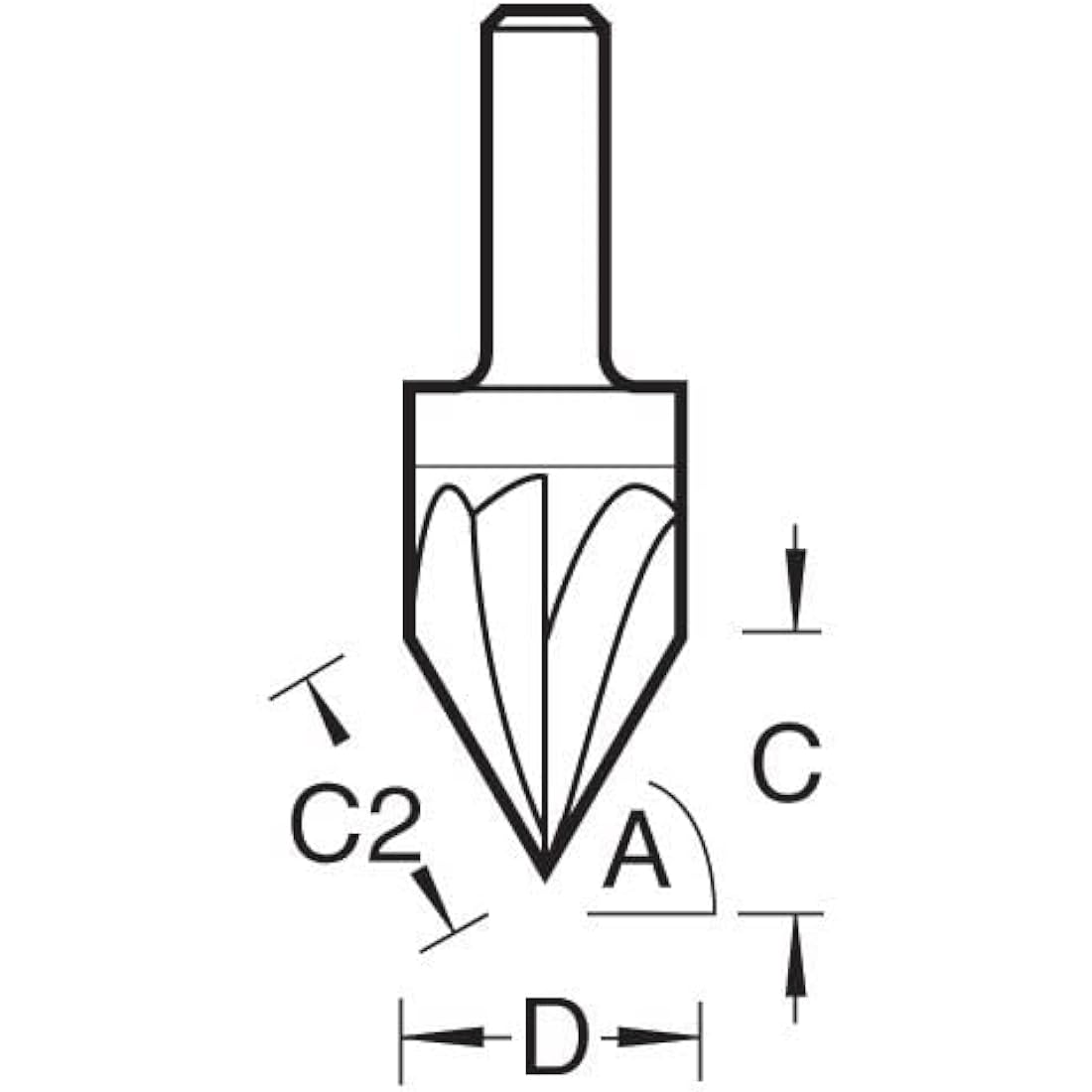 Trend CraftPro 60 Degree V-Groove Engraver Router Bit – 1/4 Inch Shank