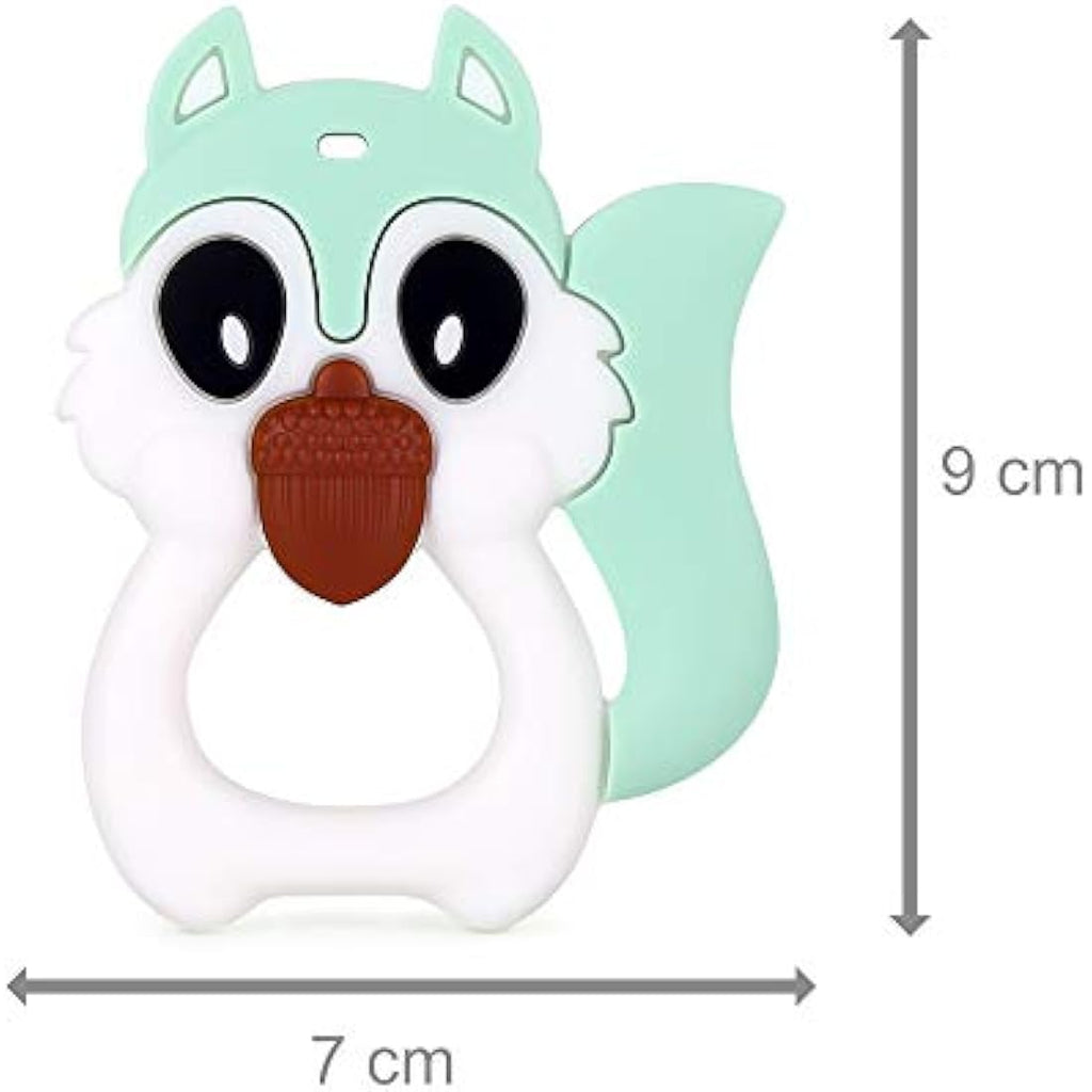 PREMYO Silicone Baby Teething Toy – BPA-Free Squirrel Teether for Gums