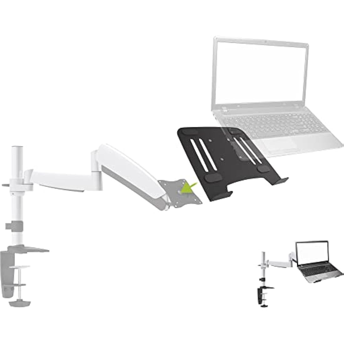 InLine Laptop Mount with VESA 75 Adapter – Ergonomic Office Hardware