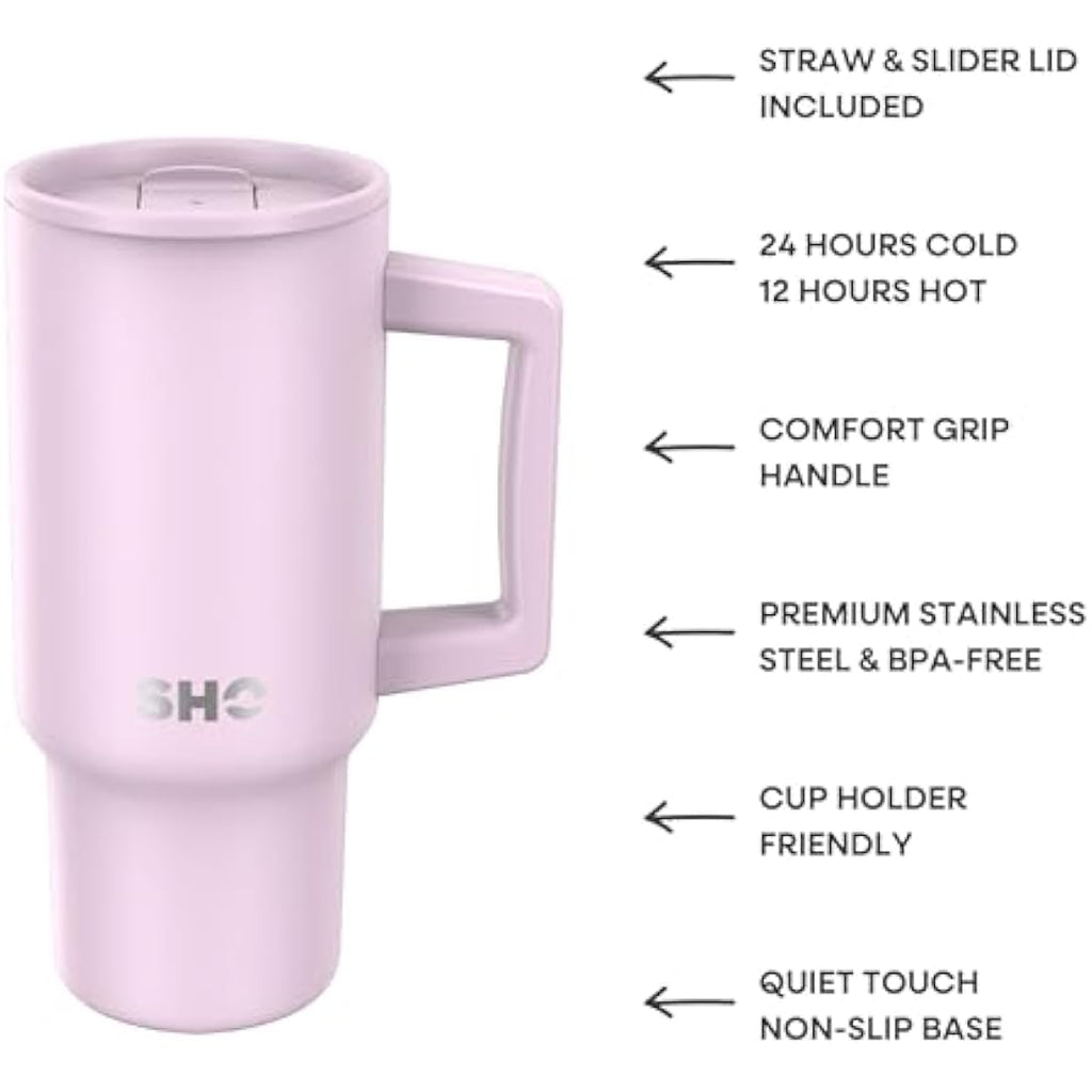 SHO XL Insulated Stainless Steel Tumbler with Handle - 900ml / 30oz