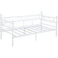 Jolof Store Modern Metal Daybed Frame | Twin Platform Bed Base, White
