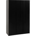 Seconique Malvern 3 Door Wardrobe in Black | Modern Bedroom Storage