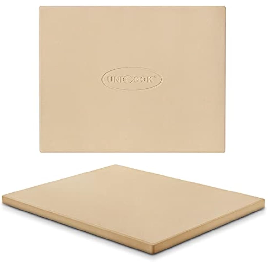 Unicook Cordierite Pizza Stone | Rectangular Baking Stone, 38 x 30 cm