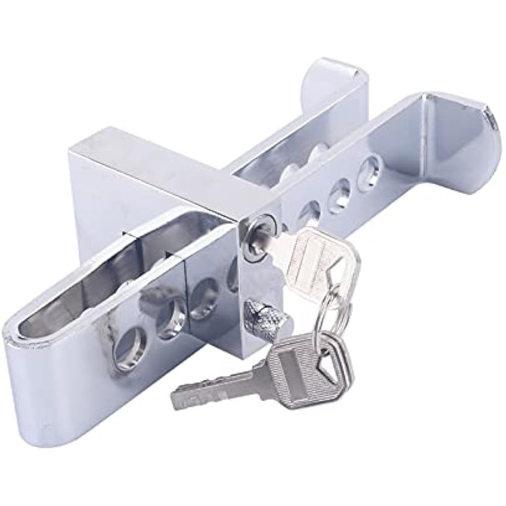 Jolof Store 8-Hole Steel Car Pedal Lock – Anti-Theft Clutch & Brake Device