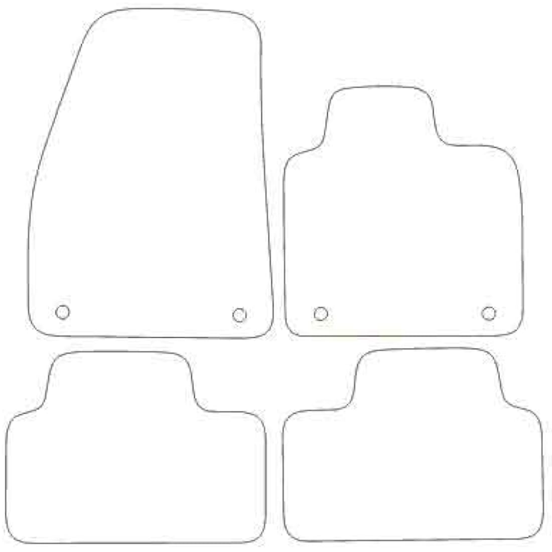 Jolof Store Volvo XC40 2018+ Rubber Car Mats – Luxury Diamond Green Trim