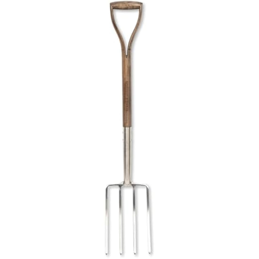 Spear & Jackson Stainless Steel Digging Fork – Hardwood Wishbone Handle