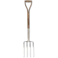 Spear & Jackson Stainless Steel Digging Fork – Hardwood Wishbone Handle