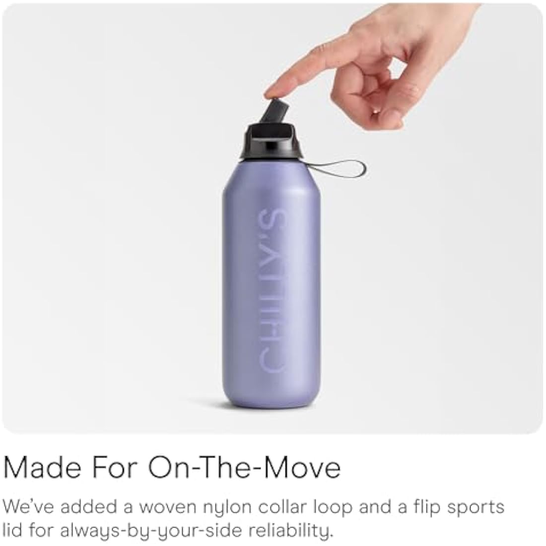 Chilly's Series 2 Flip Water Bottle – Insulated Stainless Steel, 1L