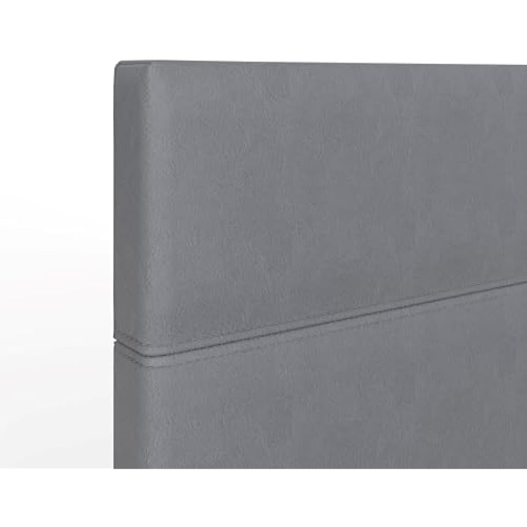 Jolof Store GFW Ottoman Storage Bed – Grey Faux Leather Small Double