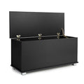 Home Source Black MDF Ottoman Storage Chest & Blanket Box - 99cm