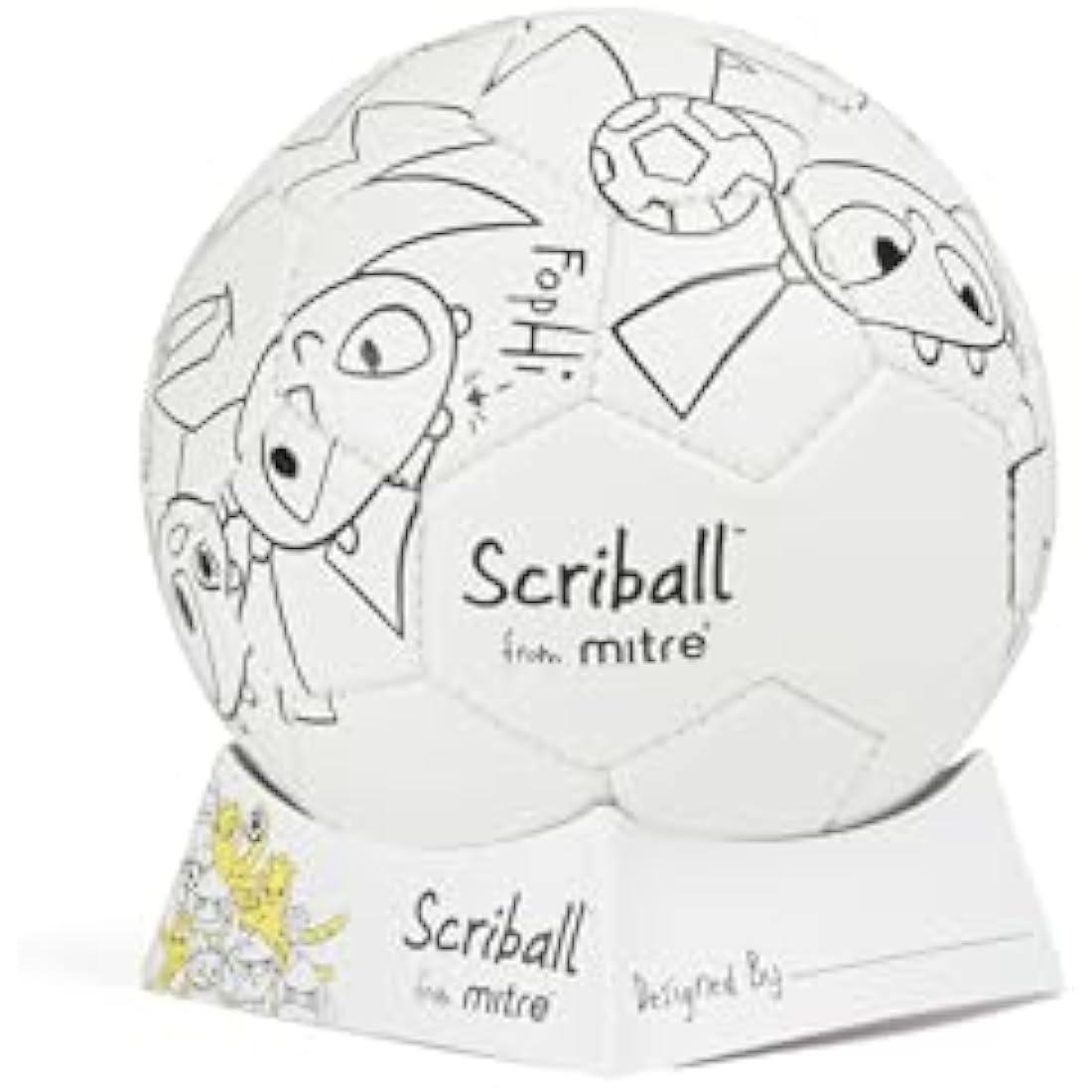 Mitre Scriball Ooodles Customizable Mini Football with 5 Coloring Pens