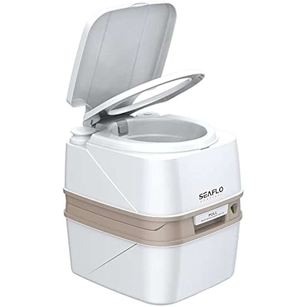 SEAFLO 4.8 Gallon Portable Travel Toilet | 18L Piston Flush RV Camping